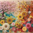 thumbnail image 1 of 5D DIY Con Forma Especial Parcial Flores Primavera Y Otoño 30x30cm, 1 of 9