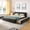 Dark Gray, variant on Harper & Bright Designs Queen Size Upholstered Floor Bed with Storage Drawers, Chenille Platform Bed Frame with Headboard and Solid Bed Frame for Bedroom, Beige
