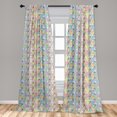thumbnail image 5 of Ambesonne Teen Room Curtains, Alpacas, Pair of 28"x63", Multicolor, 5 of 5