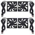 thumbnail image 1 of Ventilateur USB 80mm 5V 80mm 8cm 8015 Sans Balais Ventilateur de Refroidissement pour PC Routeur d'Ordinateur 4 Pcs, 1 of 8