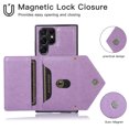 thumbnail image 4 of Samsung Galaxy S22 Ultra Case with Crossbody Wallet Case with Card Slots, Dteck PU Leather Kickstand Protective Cover with Lanyard Strap for Samsung Galaxy S22 Ultra 6.8 inch 2022,Purple, 4 of 5