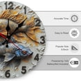 thumbnail image 2 of Wall Clock Decorative - Goldfish Blue Orange Print 2D Vintage Wall Clocks Battery Operated Silent Non-Ticking for Bedroom, Living Room, Kitchen, Office, Classroom, 10 Inch, 2 of 7