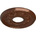 thumbnail image 3 of Ekena Millwork 11 3/8"OD x 3 5/8"ID x 7/8"P Palmetto Ceiling Medallion (Fits Canopies up to 4 1/2"), Hand-Painted Copper Penny, 3 of 7