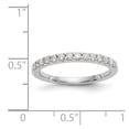 thumbnail image 7 of 14K White Gold Ring Band Wedding Diamond Round , Size 6, 7 of 7