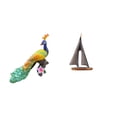 thumbnail image 1 of Estatua del pavo real,Estatua de pavo real,adorno de escritorio creativo y divertido,Escultura de velero,Estatua de velero Decoración de velero Barco de vela,Figura de velero modelo escultura, 1 of 8