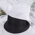 thumbnail image 4 of CoCopeaunts Summer Bucket Hat Solid Color Double Side Basin Hat Men Casual Fashion Sunscreen Packable Big Fisherman Hat, 4 of 8