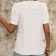 thumbnail image 5 of Camiseta de cuello redondo para mujer con detalle fruncido - Informal Primavera/Verano, ligera, fácil de cuidar, ideal para combinar con vaqueros, 5 of 7