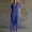 *Blue, variant on ClodeEU Women's V Neck Short Sleeve Button Down Maxi Dress,Casual Loose Dress with Front Slit Blue,Women's Plus L
