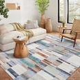 thumbnail image 1 of Hasoo 5' x 7' Washable Area Rug Modern Geometric Abstract Rug Anti-Slip Stain-Resistant Carpet Soft Foldable Accent Rug for Home Office, Red Multi, 1 of 7