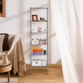 thumbnail image 2 of Adjustable Metal Shelf Wire Shelving Unit Storage for Small Places Restaurant Garage Pantry Kitchen Garage Rack (Chrome, 16.7L×11.8W×63.6H), 2 of 17