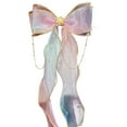 thumbnail image 2 of Fiudx Clip de Lazo de Malla, Diseño Ligero con Borlas de Cinta, Agarre Fuerte para Una Sujeción Segura, Decoración Versátil para El Cabello para Moños o Colas de Caballo, Perfecto para La Escuela o F, 2 of 2