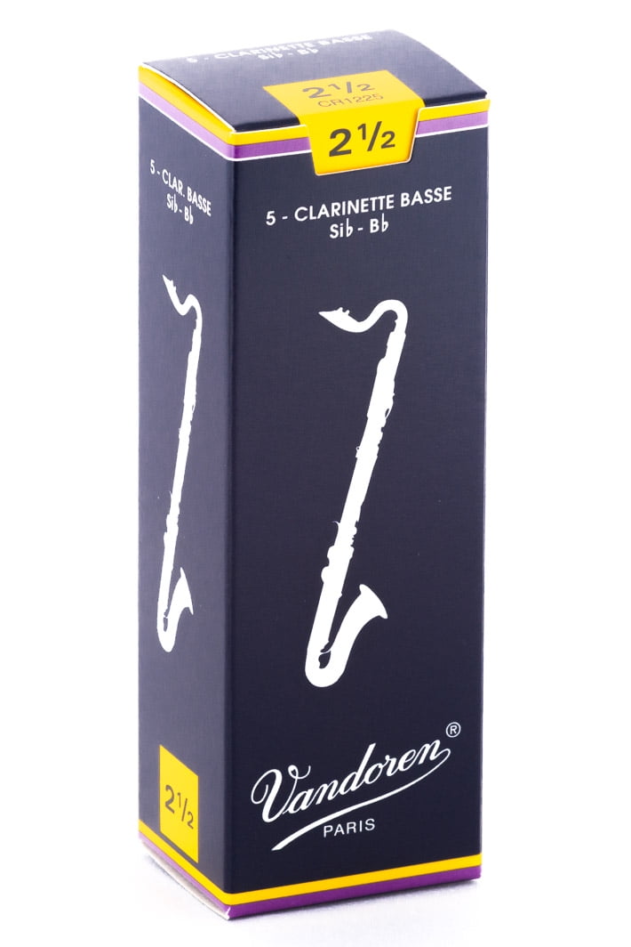 Strength 3.5 Box of 5 Vandoren Traditional Bb Bass Clarinet Reeds 