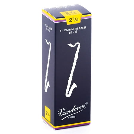 Vandoren Bass Clarinet Traditional Reeds Strength #2.5; Box of (Best Bass Clarinet Reeds)