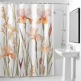 thumbnail image 4 of Watercolor Spring Beige Flowers Fabric Shower Curtain Floral Leaf Washable Shower Curtains for Bathroom, Waterproof Bath Curtain with Hooks Home Decor 36x72in, 4 of 8