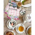 thumbnail image 4 of Spring Kitchen Dish Towels for Drying Dishes Set of 4, Truck Botanical Rose Leaves Butterfly Pink Lattice Waffle Weave Microfiber Hand Tea Bathroom Towels Quick Dry & Absorbent Towel 15.7x23.6, 4 of 7
