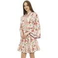 thumbnail image 2 of Bimba Women's Floral Robe Bridal White Bridesmaid Kimono Sleepwear Cover Up-4, 2 of 4