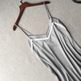 thumbnail image 6 of WTXUE Intimates | Nightshirts & Gowns Women Satin Teddy Lingerie V-Neck Nightdress Underwear | 1 Piece Gray M, 6 of 7