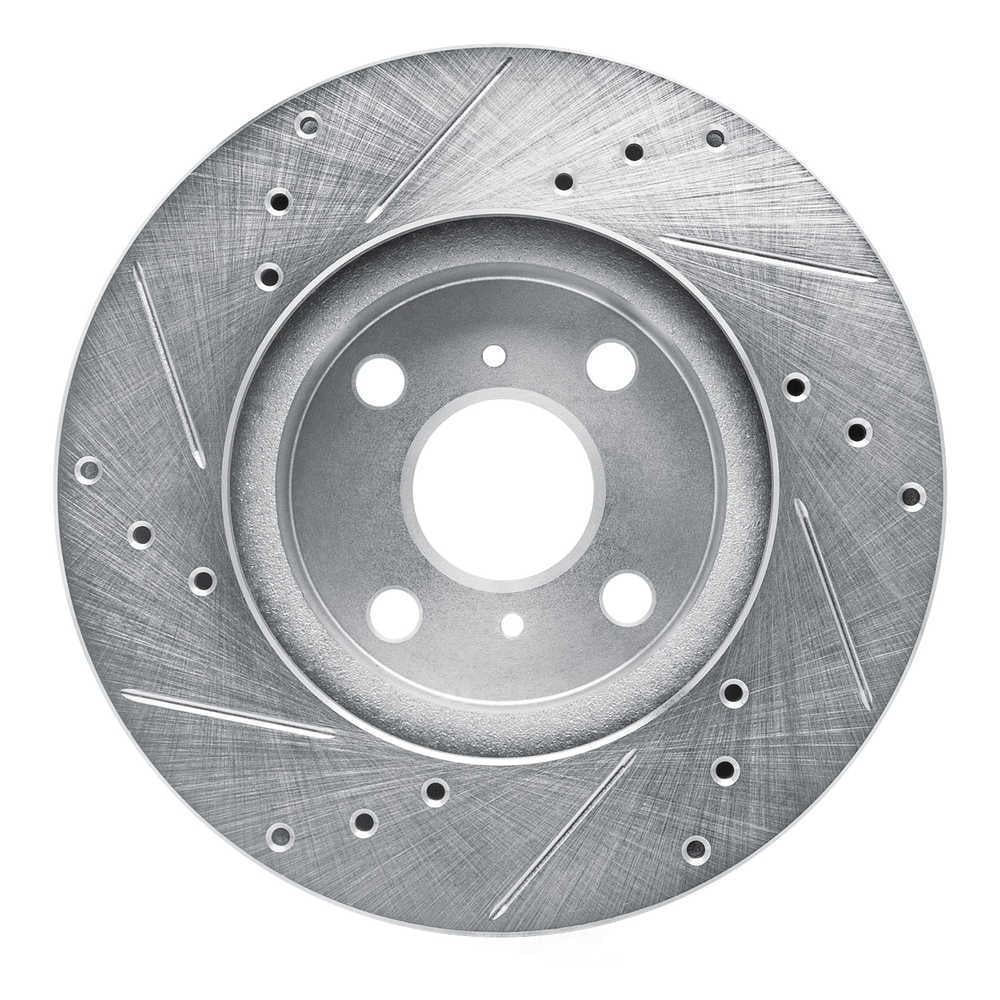Dynamic Friction Company 631-76056R DFC Brake Rotor - Drilled And Slotted - Silver