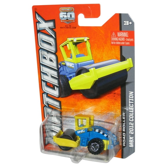 Matchbox MBX 2012 Collection Blue & Yellow Road Roller Construction Toy