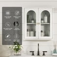thumbnail image 3 of White Bathroom Wall Cabinet,Bathroom Cabinet Wall Mounted with Arched,White Medicine Cabinet Over Toilet,Surface Mount Medicine Cabinet for Laundry Room,Kitchen,Storage Cabinet 22x23, 3 of 7