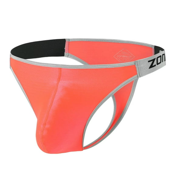 TANBOM Mens Sexy Bulge Enhancing Underwear Lightweight Breathable Thong Orange M