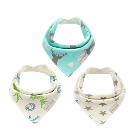 

3 Pack Bibs for Babies and Toddlers Bandana Bibs for Baby Baby Bibs Drooling and Teething Absorbent Bibs
