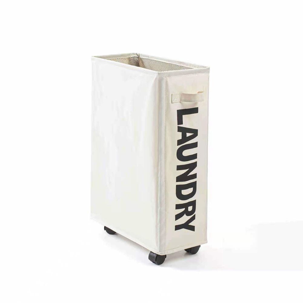 Slim Rolling Laundry Hamper with Wheels Thin Laundry Hamper Narrow