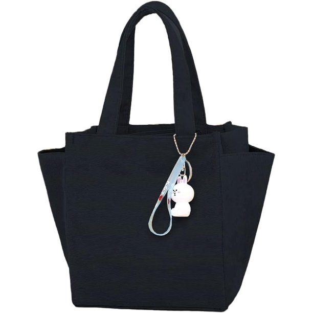 LHSHID Corduroy Small Tote Bag Women Casual Handbag Shoulder Bag for School Work Travel 2023