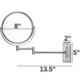 thumbnail image 5 of Jerdon Wall-Mounted Magnifying Mirror - Bathroom Makeup Mirror with 5X Magnification - 8-Inch Diameter - Chrome Finish - Model JP7506CF, 5 of 7