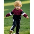 thumbnail image 2 of Aideaone Boys Clothes Color-Block Hoodie Sweatshirts & Pants Set 2pcs Toddler Boys Fall Winter Outfit Set 2-6Y, 2 of 6