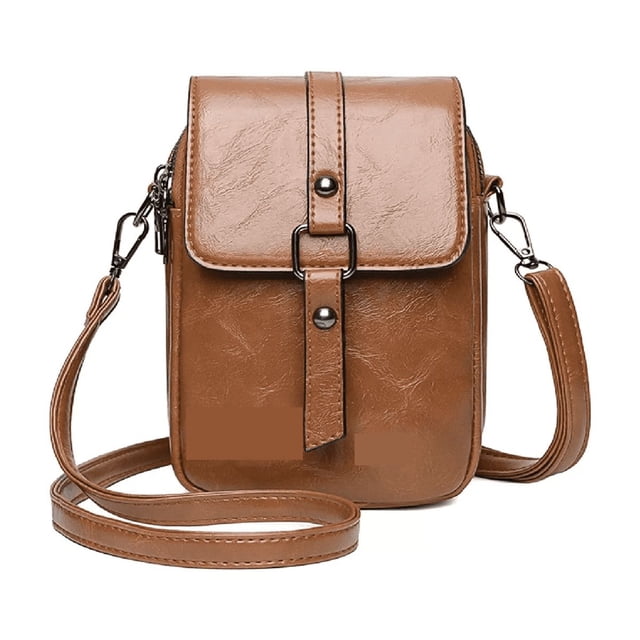 Bolso Para Mujer Cartera Bandolera De Moda Para Celular Marrón