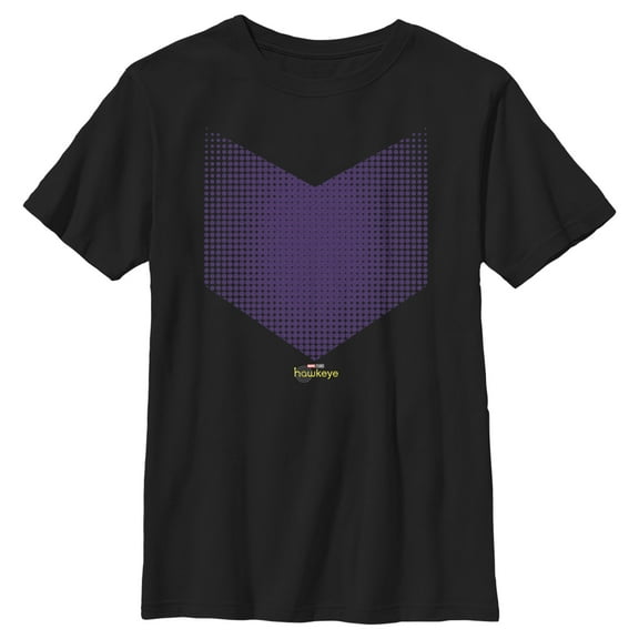 Boy's Marvel Hawkeye Halftone Arrow Icon Graphic Tee Black X Small