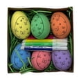 thumbnail image 2 of Easter DIY Decorating Egg Kit with 6 Paintable Eggs & Markers, Easter Craft Supplies, Easter Egg Hunt Accessories, Spring Home Decor, 2 of 6