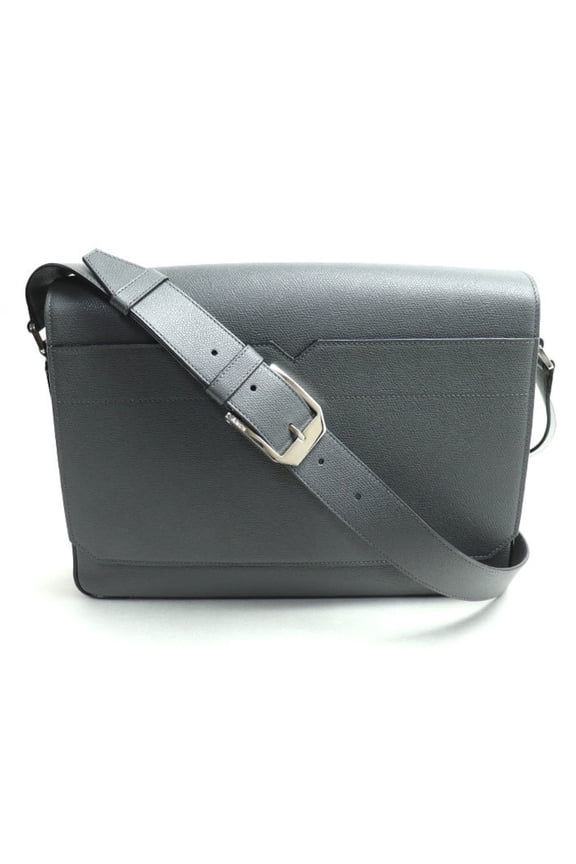 Pre-Owned Valextra Men's Shoulder Bag, Charcoal Gray, MBVL0010028LRL99