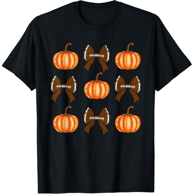 Camiseta de fútbol americano con diseño de calabaza y otoño