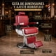 thumbnail image 3 of Sillon Premium Barberia Nanofort Silla Reclinable Giro 360 Neumatica Vino, 3 of 7