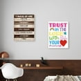 thumbnail image 5 of Bible Verses Wall Art for Kids,Trust In The Lord With All Scripture Wall Art Canvas,Christian Religious Wall Art Gifts for Kids,Ready to Hang For Kids Nursery/Classroom/Bedroom Wall Decor 12" x 15", 5 of 6