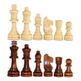 thumbnail image 4 of Damas de madera figuras de rey de 22 pulgadas piezas de ajedrez solo para juego de mesa de ajedrez 32 Uds., 4 of 6