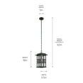 thumbnail image 7 of 1 Light Outdoor Hanging Lantern In Craftsman/Mission Style Made With Climates Materials For Coastal Environments-White Finish Kichler Lighting, 7 of 7