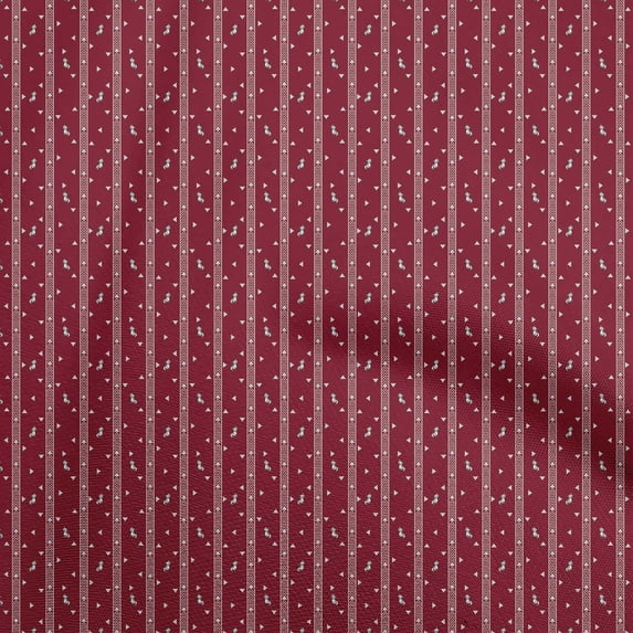 oneOone Georgette Viscose Maroon Fabric Tribal Diy Clothing Quilting Fabric Print Fabric By Yard 42 Inch Wide