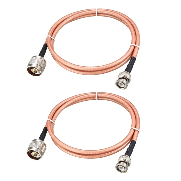Conexión de cable coaxial RF de baja pérdida RG-142 N macho a BNC macho 90cm 2 piezas