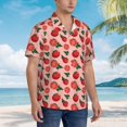 thumbnail image 5 of Daiia Tomatoes Hawaiian Shirt for Men Gentle Cotton Regular Short Sleeve Casual-XX-Large, 5 of 9