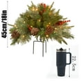 thumbnail image 6 of Solar Powered Christmas Yard Stake, Red Berries and Pine Needles Design, Outdoor Christmas Decorations for Garden, 6 of 7