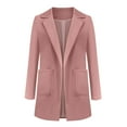thumbnail image 3 of Women Workoffice Suit V Neck Cardigan Pockets Professional Overcoat Solid Color Blazer Single Breasted Fashion Jacket Button Down Fitted Outwear, 3 of 6