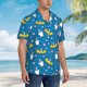 thumbnail image 3 of Fotbe Cartoon Goose Camisa Hawaiana para Hombre Unisex – Camisa Casual de Verano con Botones de Manga Corta de Algodón y Lino,XX-Large, 3 of 7