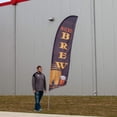 thumbnail image 2 of Premium Microbrew Feather Flag Kit - Includes 13ft Sectional Aviation Grade Fiberglass Poles, Microbrew Flag, Cross Base, Weight Bag, Ground Spike Pole and Sleeve Bag, 2 of 7
