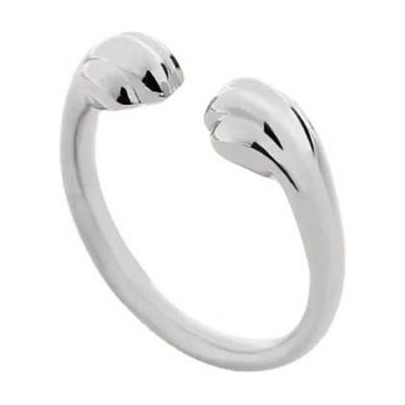 Milue Cute Cat Paw Rings Embrace Design Open Rings Lovely Finger Ring Jewelry