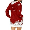 thumbnail image 2 of HNMKIU Hauts à Manches Longues pour Femmes Sweat à Capuche Imprimé de Noël Décontracté pour Automne et Hiver, 2 of 3