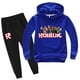 thumbnail image 4 of Roblox-Conjunto de ropa periférica para niños y niñas, Chaqueta de algodón, pantalones, 2 piezas, traje deportivo informal, regalos, 4 of 5
