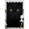 thumbnail image 1 of EREHome Black Cat looking at the camera Blackout Window Curtain Drapery Panels 52x84 Inch One Piece, 1 of 1